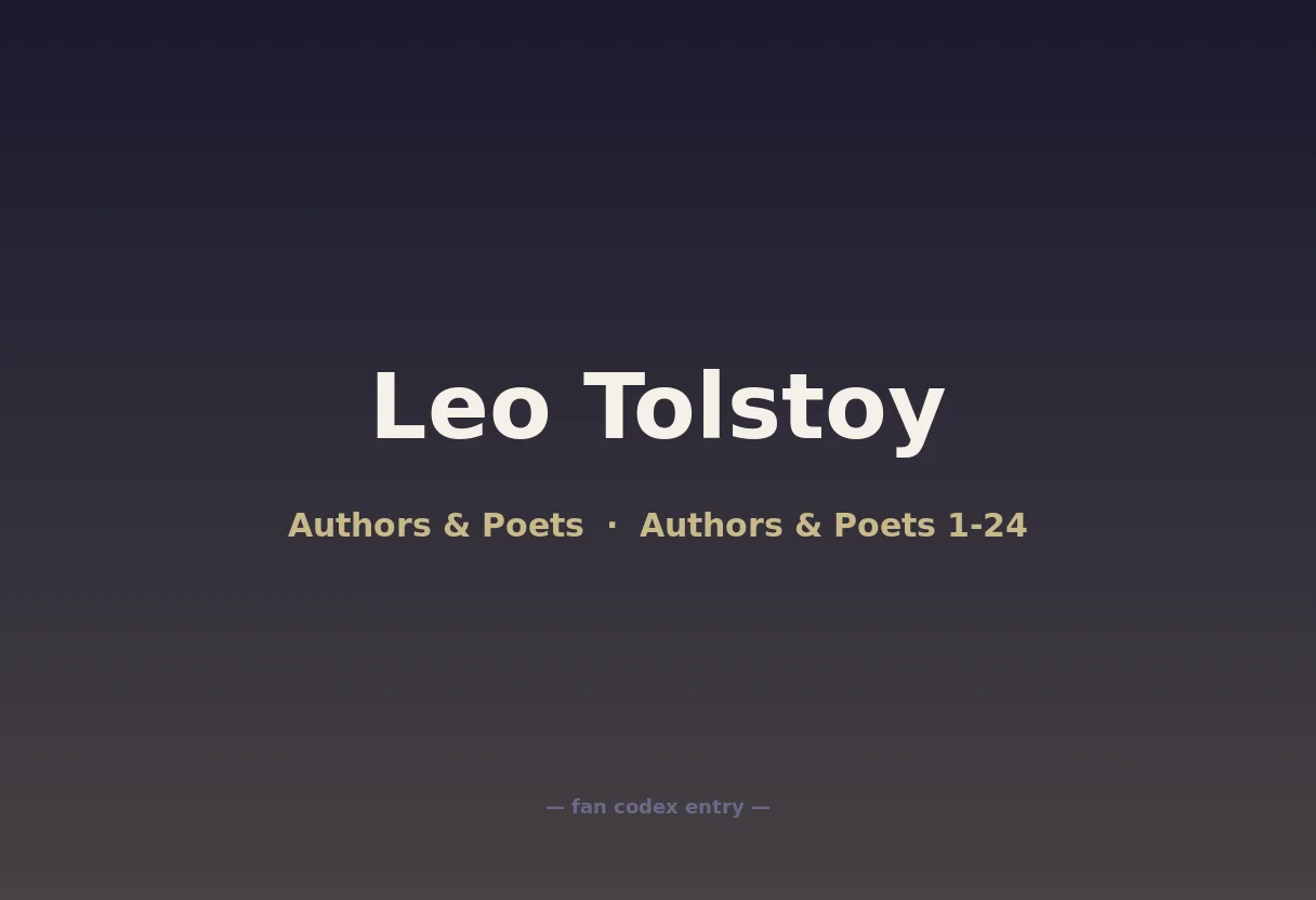 Leo Tolstoy