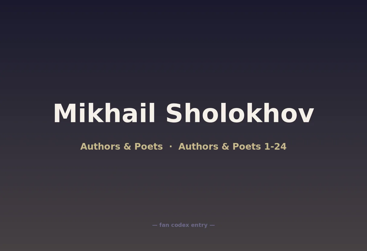 Mikhail Sholokhov